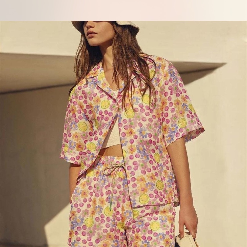 Sandro Colorful Shirt and Shorts Set